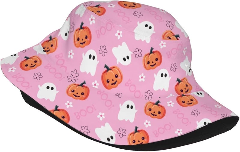 YYFD Halloween Bucket Hat for Women Men Watercolor Gothic Skull Hat Holiday Party Cap Outdoor Travel Sun Caps - Image 2
